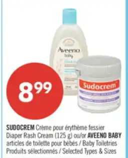 Pharmaprix SUDOCREM Diaper Rash Cream (125 g) or AVEENO BABY Baby Toiletries offer
