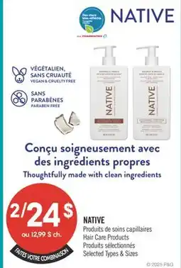 Pharmaprix NATIVE Hair Care Products offer