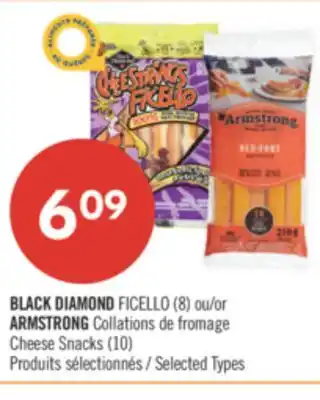 Pharmaprix BLACK DIAMOND FICELLO (8) or ARMSTRONG Cheese Snacks (10) offer