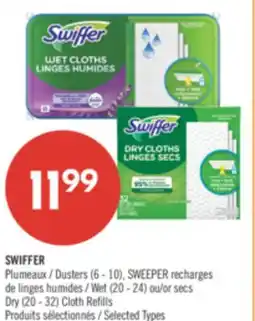 Pharmaprix SWIFFER Dusters (6 - 10), SWEEPER Wet (20 - 24) or Dry (20 - 32) Cloth Refills offer