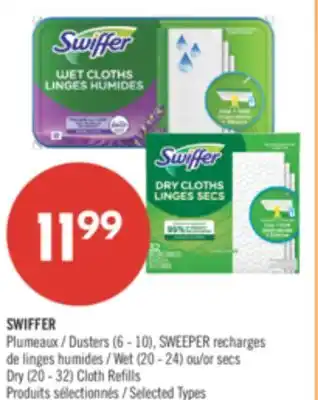 Pharmaprix SWIFFER Dusters (6 - 10), SWEEPER Wet (20 - 24) or Dry (20 - 32) Cloth Refills offer