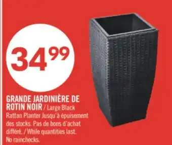 Pharmaprix Large Black Rattan Planter offer