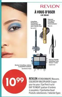 Pharmaprix REVLON XTENSIONNAIRE Mascara, COLORSTAY MULTIPLAYER Eye Pencil or DAY TO NIGHT Eyeshadow Quad offer
