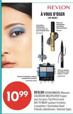 Pharmaprix REVLON XTENSIONNAIRE Mascara, COLORSTAY MULTIPLAYER Eye Pencil or DAY TO NIGHT Eyeshadow Quad offer