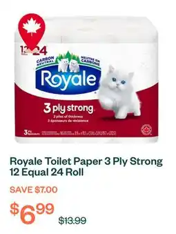 Voilà Royale Toilet Paper 3 Ply Strong 12 Equal 24 Roll offer