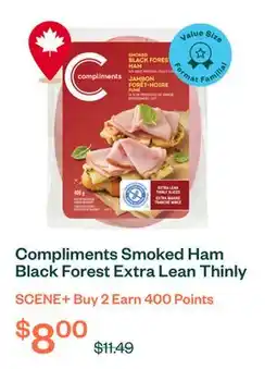 Voilà Compliments Smoked Ham Black Forest Extra Lean Thinly Sliced 400 g offer