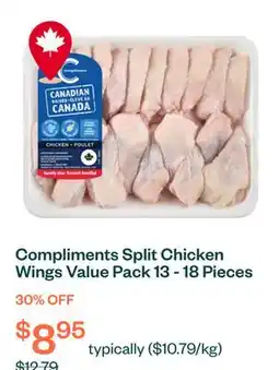 Voilà Compliments Split Chicken Wings Value Pack 13 - 18 Pieces offer