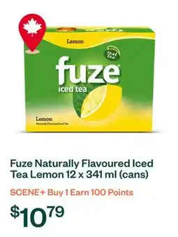 Voilà Fuze Naturally Flavoured Iced Tea Lemon 12 x 341 ml (cans) offer