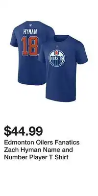 Sport Chek Edmonton Oilers Fanatics Zach Hyman Name and Number Player T Shirt offer