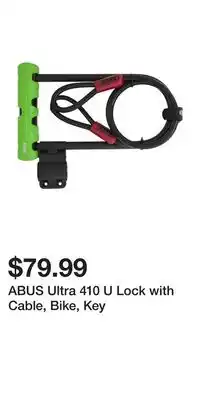 Sport Chek ABUS Ultra 410 U Lock with Cable, Bike, Key offer