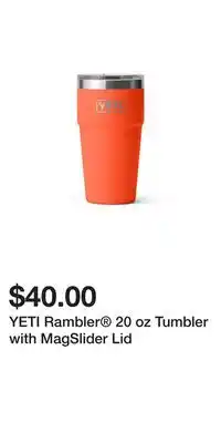 Sport Chek YETI Rambler 20 oz Tumbler with MagSlider Lid offer