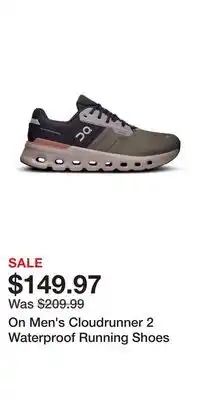Sport Chek On Men's Cloudrunner 2 Waterproof Running Shoes offer