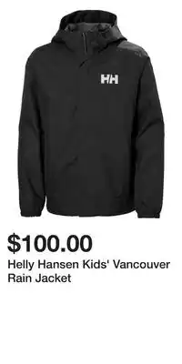 Sport Chek Helly Hansen Kids' Vancouver Rain Jacket offer