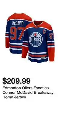 Sport Chek Edmonton Oilers Fanatics Connor McDavid Breakaway Home Jersey offer