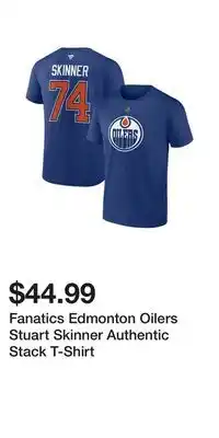 Sport Chek Fanatics Edmonton Oilers Stuart Skinner Authentic Stack T-Shirt offer