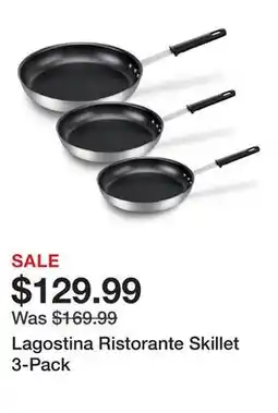 TSC Stores Lagostina Ristorante Skillet 3-Pack offer