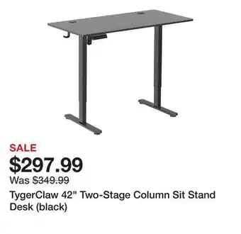 TSC Stores TygerClaw 42 Two-Stage Column Sit Stand Desk (black) offer