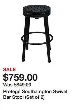 TSC Stores Protégé Southampton Swivel Bar Stool (Set of 2) offer