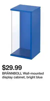 IKEA BRÄNNBOLL Wall-mounted display cabinet, bright blue offer