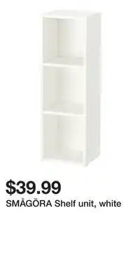 IKEA SMÅGÖRA Shelf unit, white offer