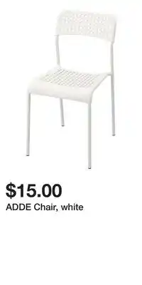 IKEA ADDE Chair, white offer
