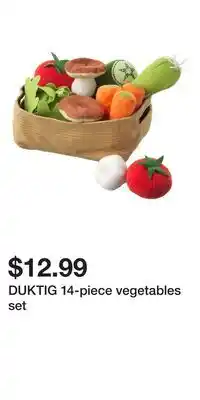 IKEA DUKTIG 14-piece vegetables set offer