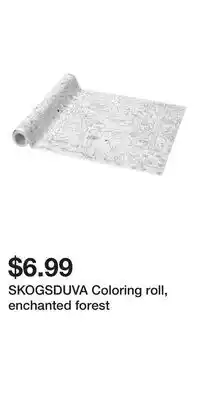 IKEA SKOGSDUVA Coloring roll, enchanted forest offer