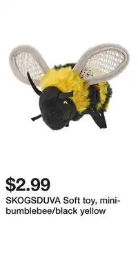 IKEA SKOGSDUVA Soft toy, mini-bumblebee/black yellow offer