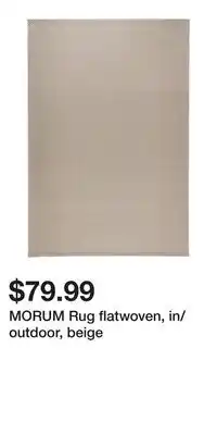 IKEA MORUM Rug flatwoven, in/outdoor, beige offer