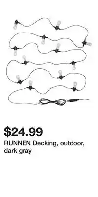IKEA RUNNEN Decking, outdoor, dark gray offer