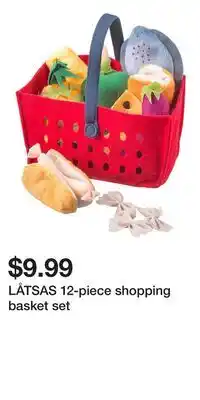 IKEA LÅTSAS 12-piece shopping basket set offer