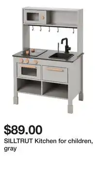 IKEA SILLTRUT Kitchen for children, gray offer