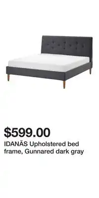 IKEA IDANÄS Upholstered bed frame, Gunnared dark gray offer