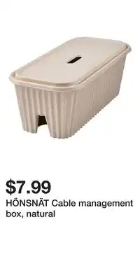 IKEA HÖNSNÄT Cable management box, natural offer