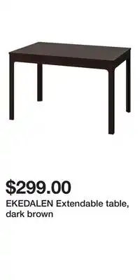IKEA EKEDALEN Extendable table, dark brown offer