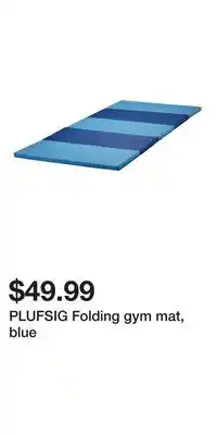 IKEA PLUFSIG Folding gym mat, blue offer