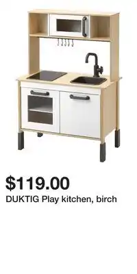 IKEA DUKTIG Play kitchen, birch offer
