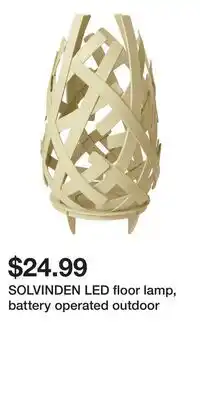IKEA SOLVINDEN LED floor lamp, battery operated outdoor offer