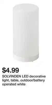 IKEA SOLVINDEN LED decorative light, table, outdoor/battery operated white offer