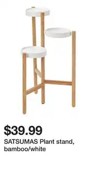 IKEA SATSUMAS Plant stand, bamboo/white offer
