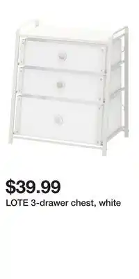 IKEA LOTE 3-drawer chest, white offer