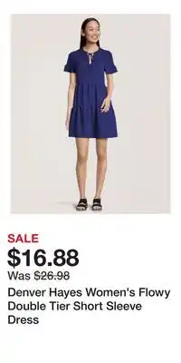 Mark's Denver Hayes Women's Flowy Double Tier Short Sleeve Dress offer