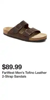 Mark's FarWest Men's Tofino Leather 2-Strap Sandals offer