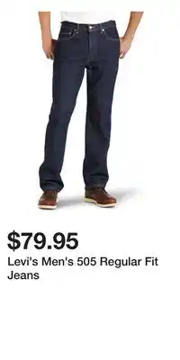 Mark's Levi's Men's 505 Regular Fit Jeans offer
