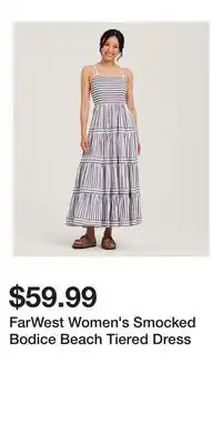 Mark's FarWest Women's Smocked Bodice Beach Tiered Dress offer