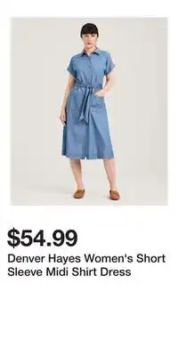 Mark's Denver Hayes Women's Short Sleeve Midi Shirt Dress offer