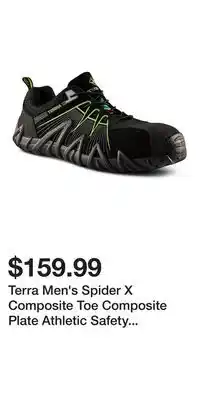 Mark's Terra Men's Spider X Composite Toe Composite Plate Athletic Safety Shoes - Black offer