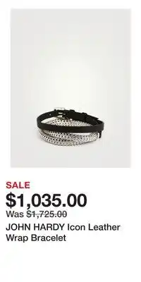 Holt Renfrew JOHN HARDY Icon Leather Wrap Bracelet offer