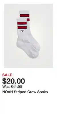 Holt Renfrew NOAH Striped Crew Socks offer