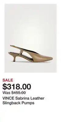 Holt Renfrew VINCE Sabrina Leather Slingback Pumps offer